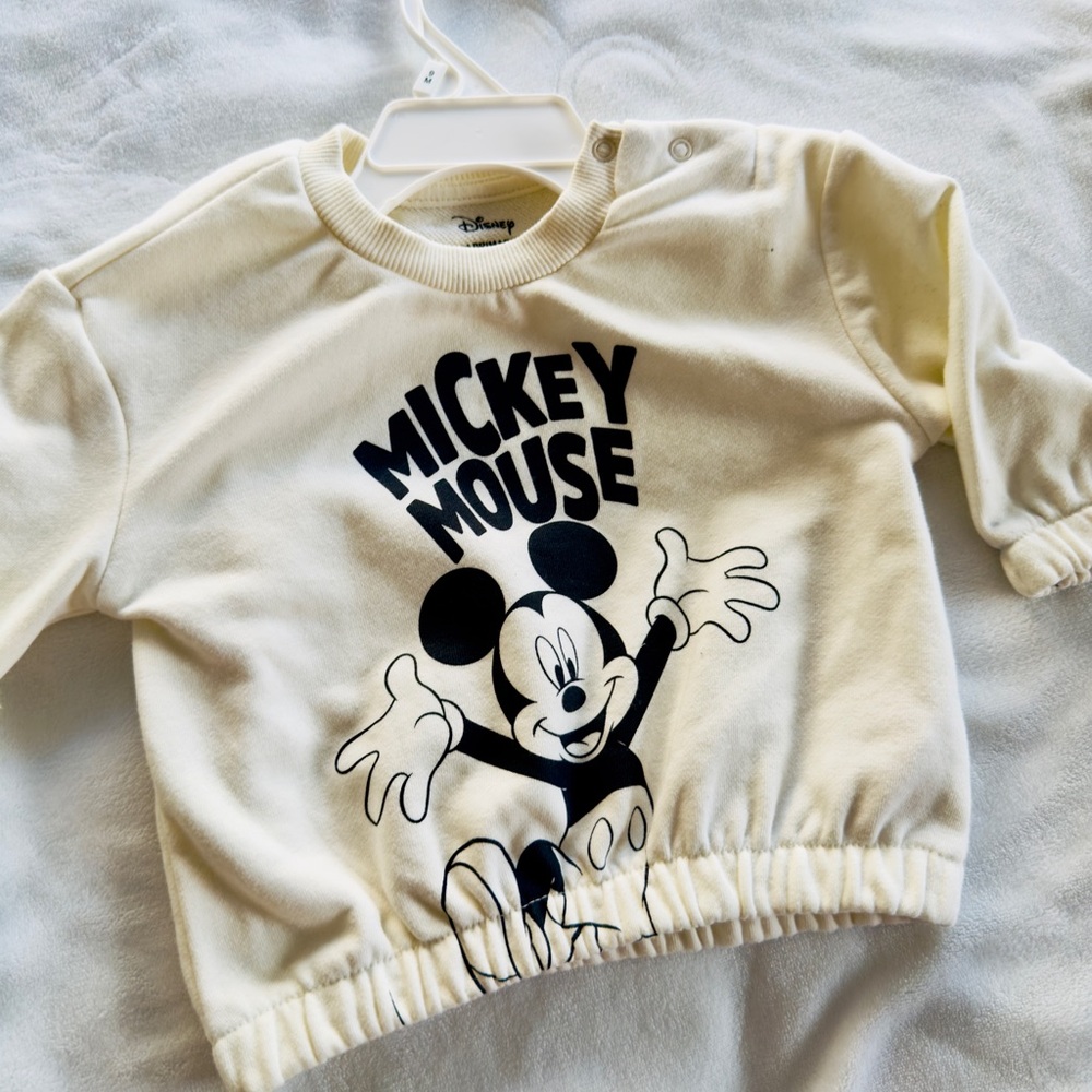 Disney Mickey Mouse Kids Cream Sweatshirt